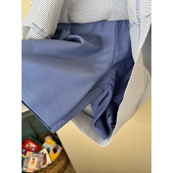 S.C. & Co Women's Blue Skorts size x-Large skirt shorts striped pull on rayon - Picture 5 of 10